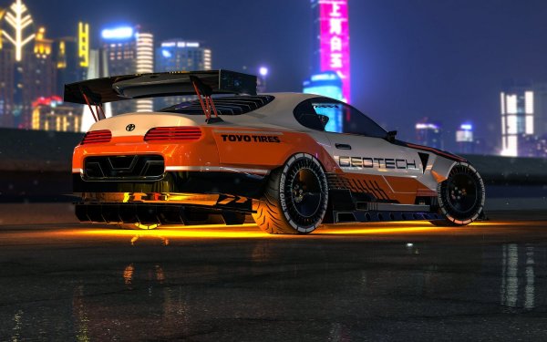 Toyota Supra дрифт неон