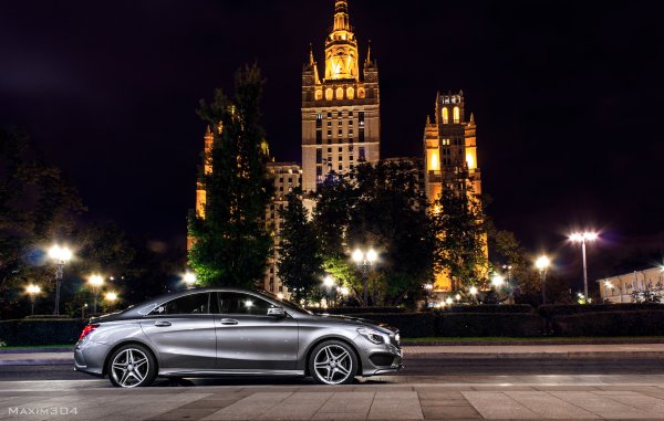 Мерседес АМГ ночь Москва