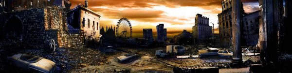 Разрушенный город панорама