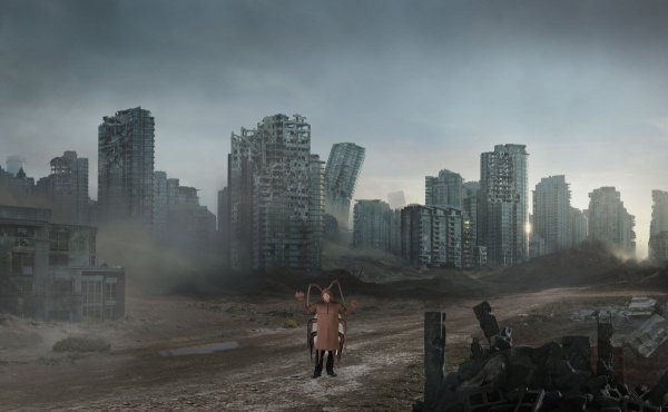 Разрушенный город апокалипсис