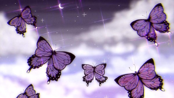 Эстетичный фон с бабочками