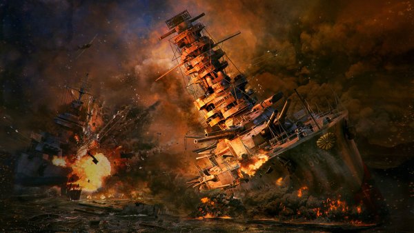 World of Warships бой