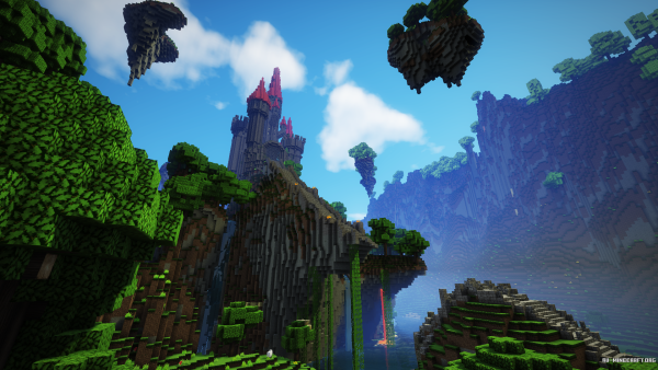 Красивый пейзаж в МАЙНКРАФТЕ