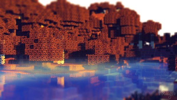 Осенний пейзаж в МАЙНКРАФТЕ