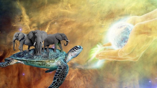 Черепаха три слона земля