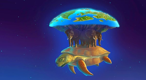 Черепаха три слона плоская земля