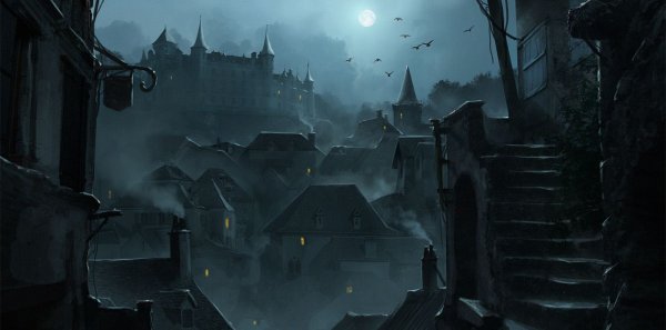 Мрачный средневековый город