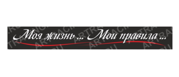 Наклейка моя жизнь Мои правила