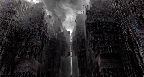 Мрачный город арт