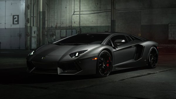 Lamborghini Aventador 4k Black