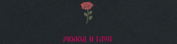 Надпись молод и глуп