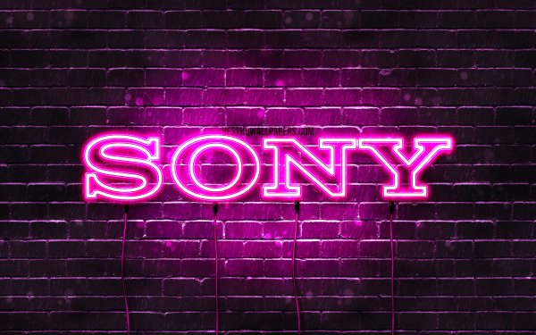 Неоновый логотип Sony