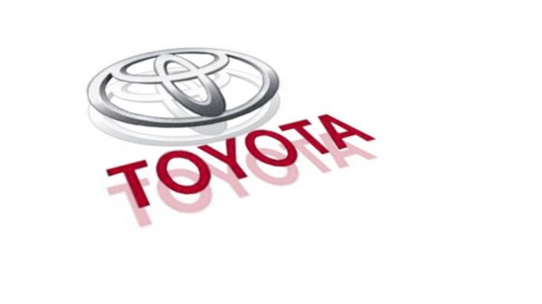 Логотип Тойота на черном фоне
