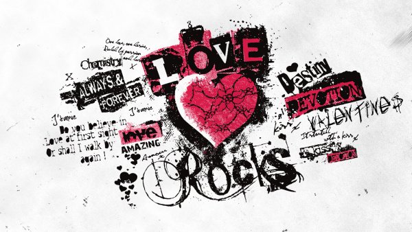 Надписи в стиле рок