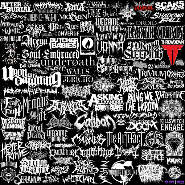 Надписи рок групп