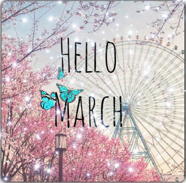 Привет март надпись