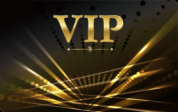 Золотая надпись VIP
