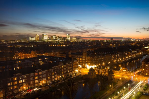 Вид на город ночью