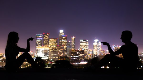 Фон силуэт города