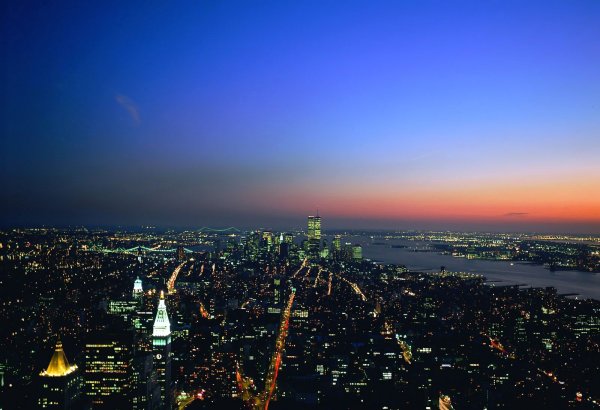 Ночной город с высоты