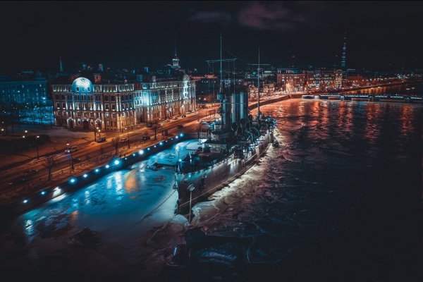 С высоты птичьего полета крейсер Аврора