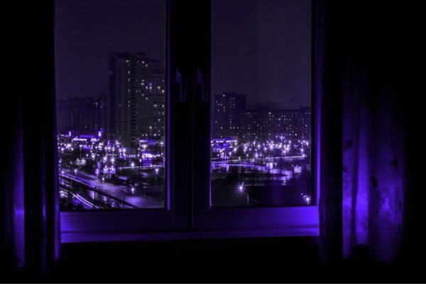 Окно ночью