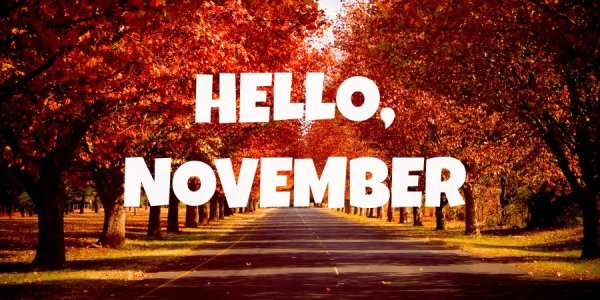 Привет ноябрь надпись