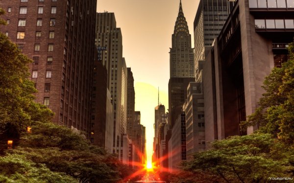 Нью-Йорк Сити Манхэттен улицы