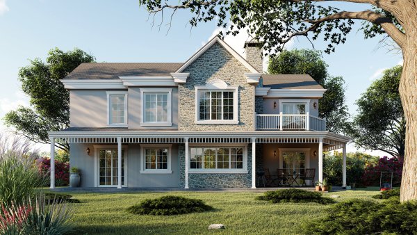 Американский дом спереди