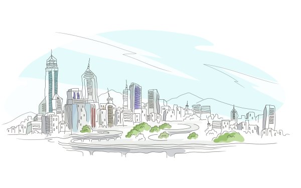 Город рисунок