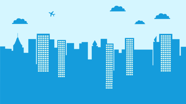 Силуэты домов города