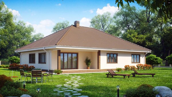 Z500 проекты одноэтажных с террасой