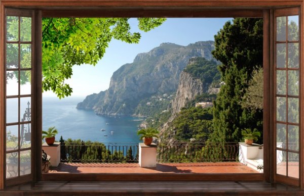 Окно с видом на природу