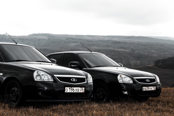 Лада Приора черная 4к