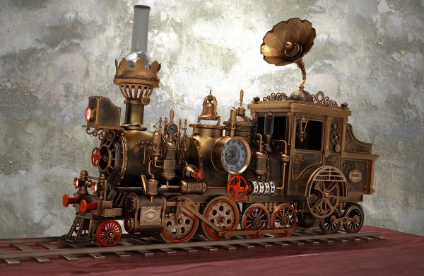 Паровоз стимпанк Steampunk