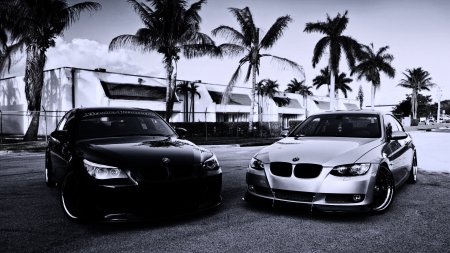 БМВ бело черная