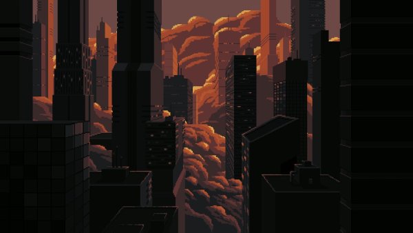 Пиксельный город