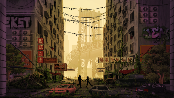 Пиксельный город