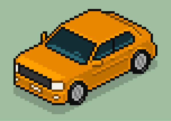 Пиксельный автомобиль