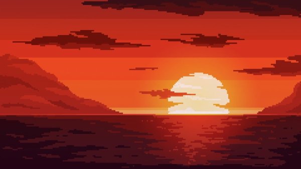 Pixel Art закат