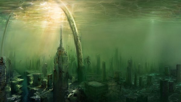 Затопленный город арт