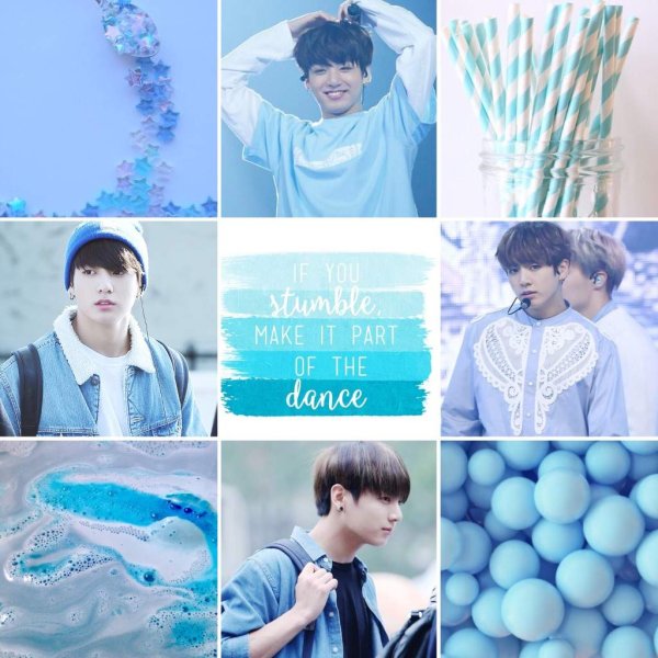 Хосок BTS Эстетика голубой