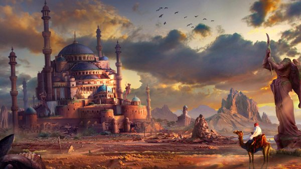Фэнтези арт город арабы