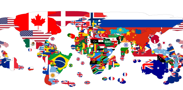 Карта мира с флагами