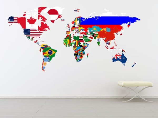 Карта с флагами