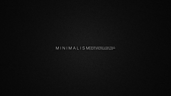 Минимализм надпись