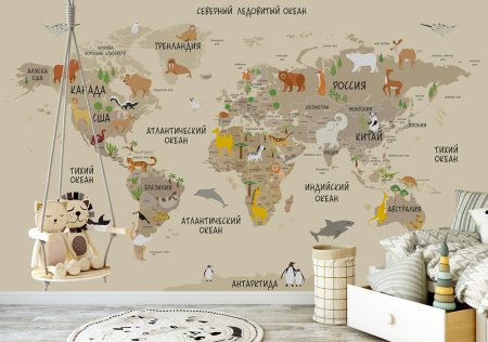 Карта мира в детской