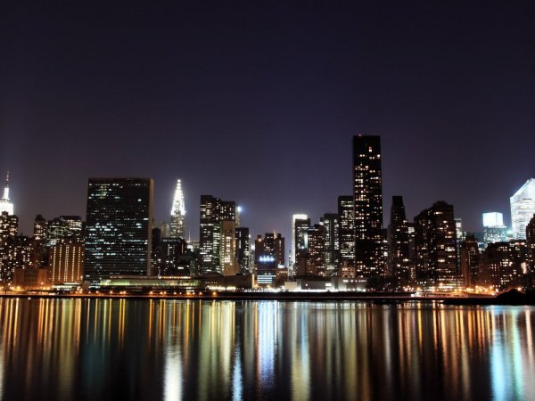 Фреска ночной Нью Йорк