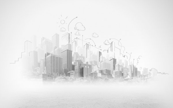 Город на белом фоне