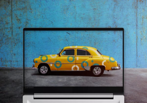 Желтая машина леново